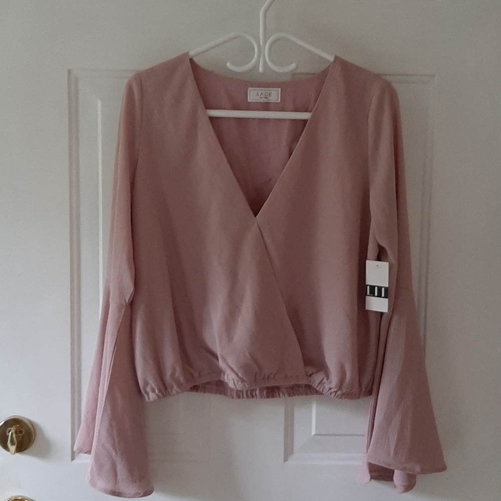 SAGE BLUSH BLOUSE